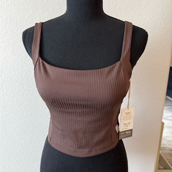 Vuori Inversion Rib Support Tank NWT Small Java Brown - Picture 6 of 15